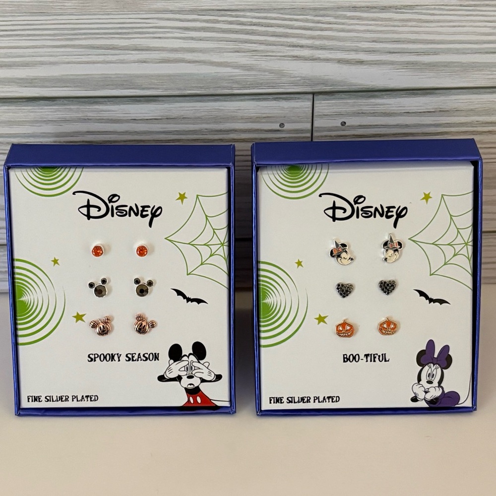 New Disney Spooky Season/Boo-tiful Mickey & Minnie Halloween Earring Sets Duo